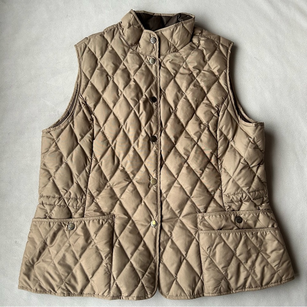 Eddie Bauer ~ Quilted Down Vest ~ Women’s Size XL